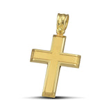 Ανδρικός σταυρός βάπτισης από χρυσό Κ14 κλασσικός