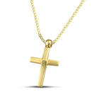 Βαπτιστικός Σταυρός για Αγόρι Χρυσός 14K Διπλής Όψεως CS001