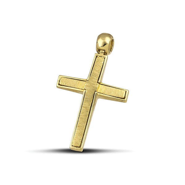 Βαπτιστικός Σταυρός για Αγόρι Χρυσός 14K Διπλής Όψεως CS001