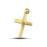 Ανδρικός χρυσός σταυρός βάπτισης Κ14 διπλής όψεως