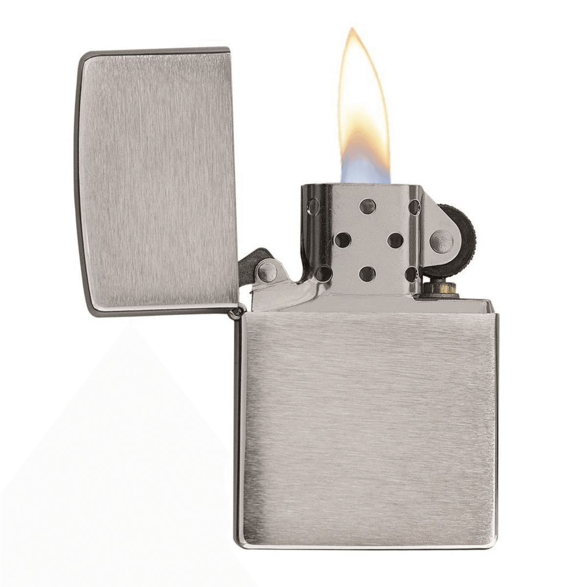 Αντιανεμικός αναπτήρας Zippo Street Chrome Matte 200 σε ασημί χρώμα με ματ υφή και δυνατότητα χαράγματος για ένα προσωποποιημένο δώρο.