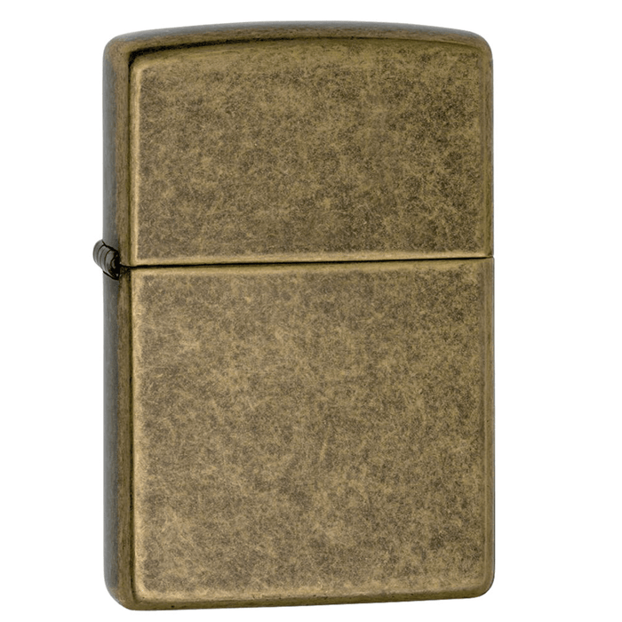 Αντιανεμικός αναπτήρας Zippo Antique Brass 201FB σε σκούρο χρυσό χρώμα. 