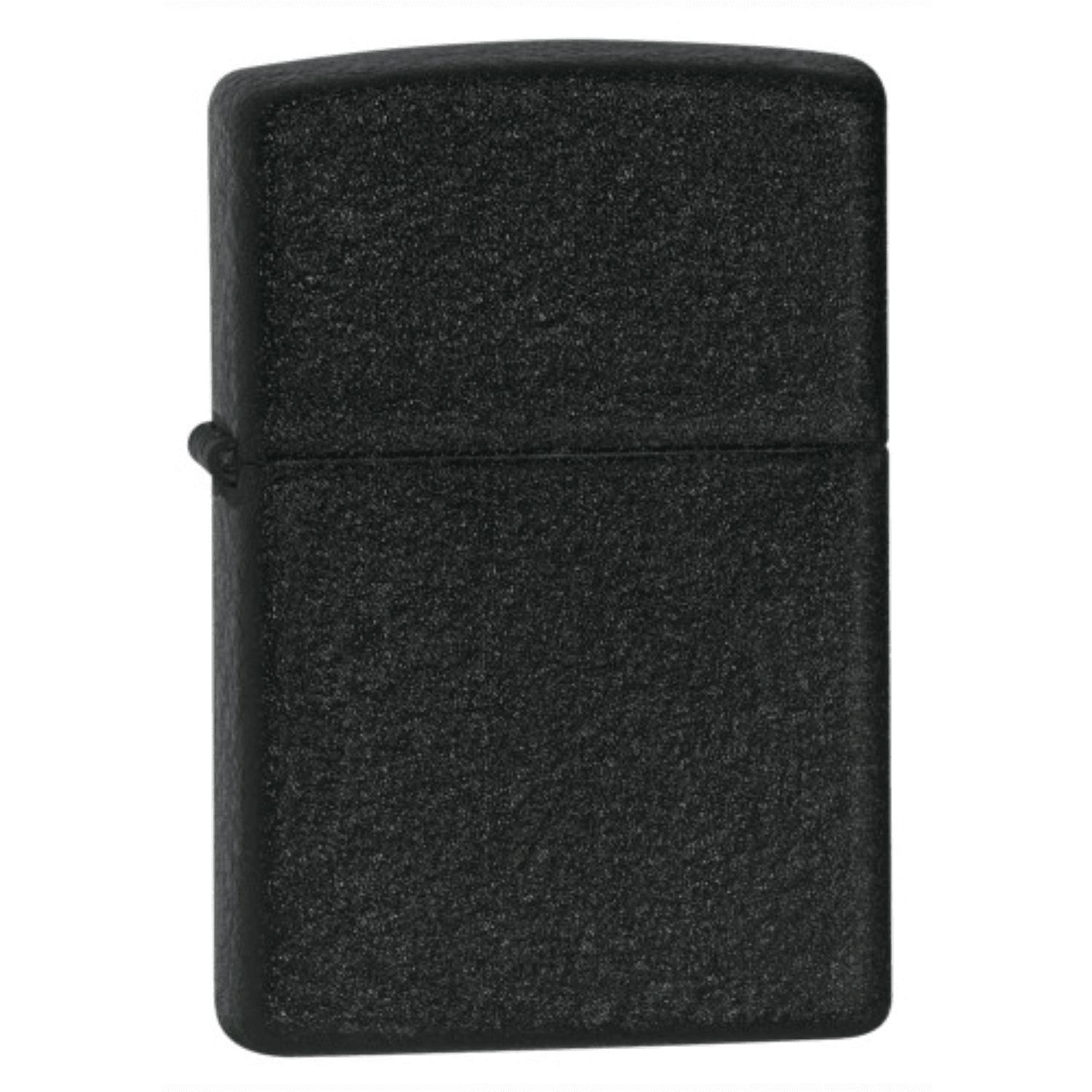Αντιανεμικός αναπτήρας Zippo Black Crackle 236 σε μαύρο μεταλικό χρώμα με ματ υφή και δυνατότητα χάραξης.