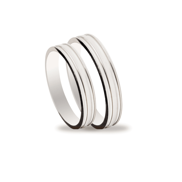 Βέρες Σετ Λευκόχρυσες MASCHIO FEMMINA SL13 - themelidisjewels