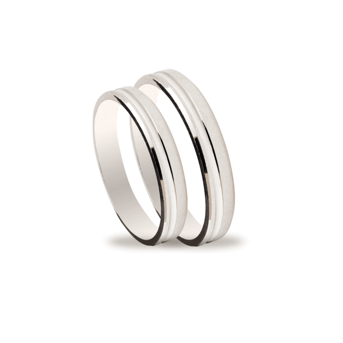 Βέρες Σετ Λευκόχρυσες MASCHIO FEMMINA SL20 - themelidisjewels