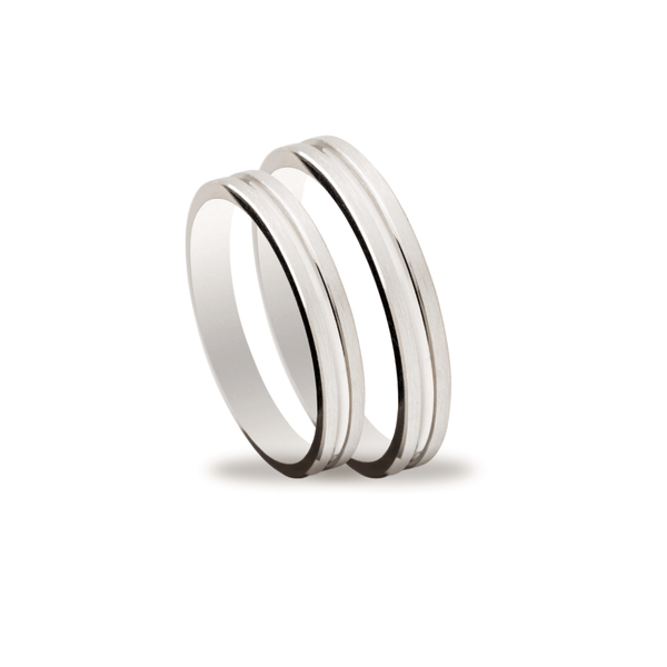 Βέρες Σετ Λευκόχρυσες MASCHIO FEMMINA SL22 - themelidisjewels