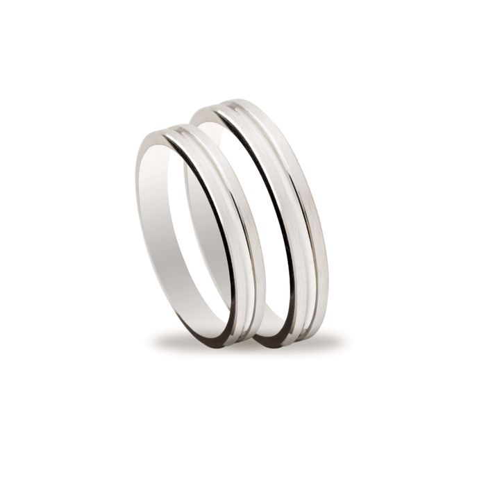 Βέρες Σετ Λευκόχρυσες MASCHIO FEMMINA SL22 - themelidisjewels