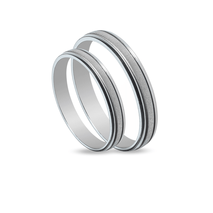 Βέρες Σετ Λευκόχρυσες MASCHIO FEMMINA SL66 - themelidisjewels