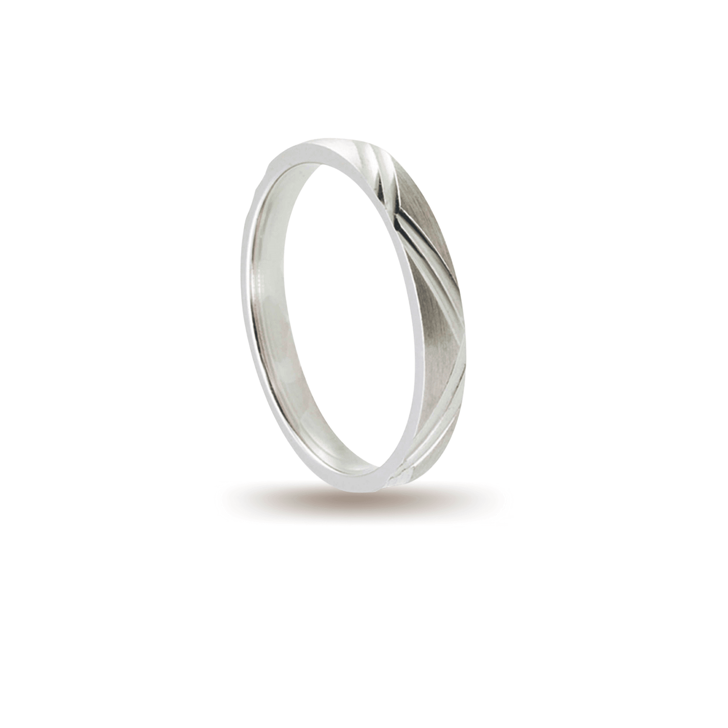 Βέρες Σετ Λευκόχρυσες με Χάραγμα MASCHIO FEMMINA 012-E - themelidisjewels