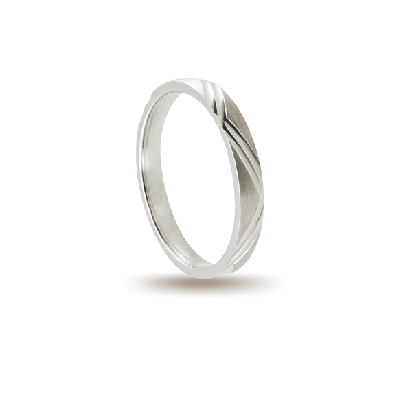 Βέρες Σετ Λευκόχρυσες με Χάραγμα MASCHIO FEMMINA 012-E - themelidisjewels