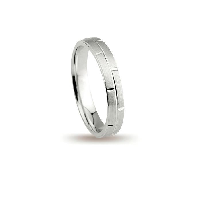 Βέρες Σετ Λευκόχρυσες με Χάραγμα MASCHIO FEMMINA 016-E - themelidisjewels