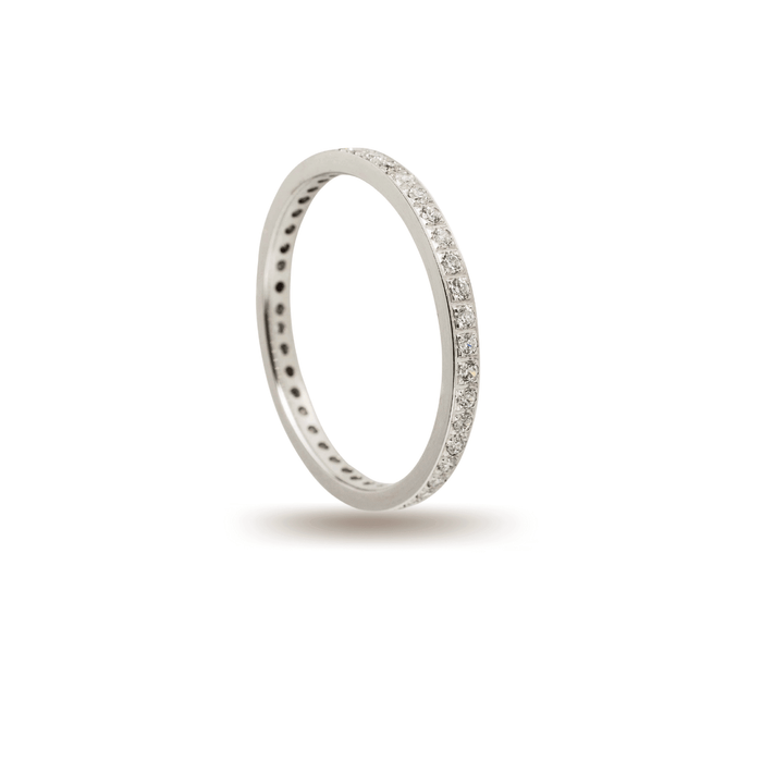 Βέρες Σετ Λευκόχρυσες με Ζιργκόν MASCHIO FEMMINA G1957-CZ - themelidisjewels