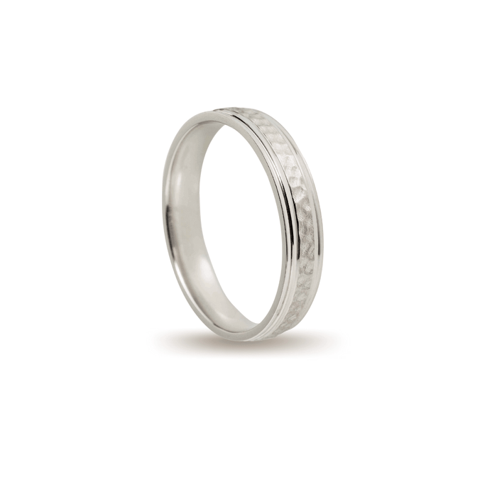 Βέρες Σετ Λευκόχρυσες Σφυρίλατες MASCHIO FEMMINA B4417-E - themelidisjewels