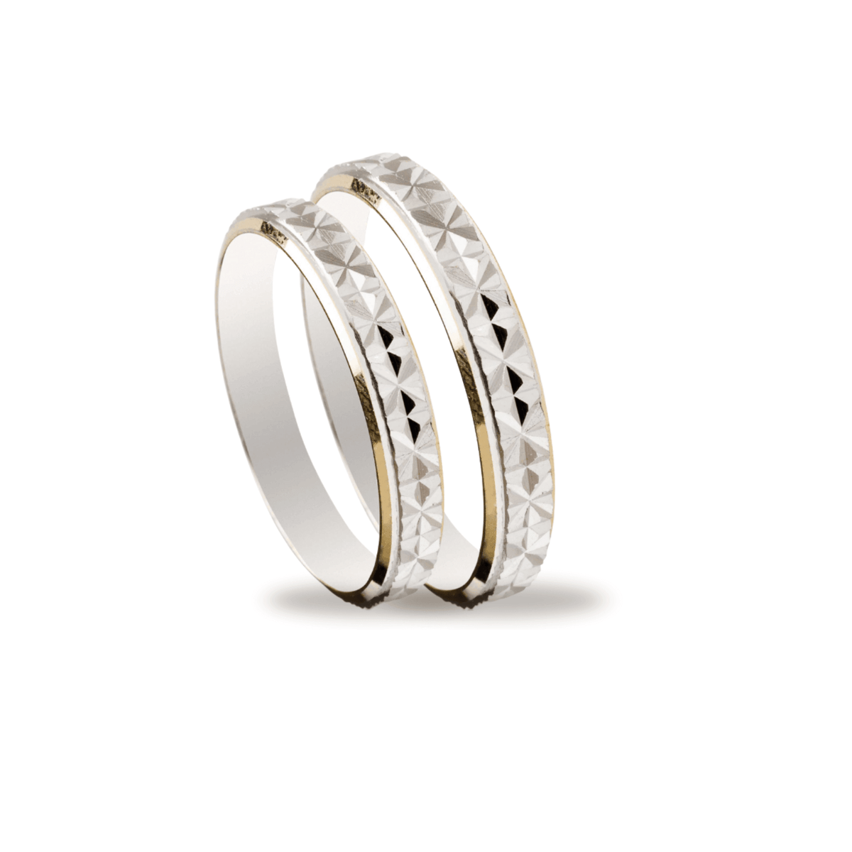 Βέρες Σετ Λευκόχρυσες Χρυσές MASCHIO FEMMINA SL11 - themelidisjewels