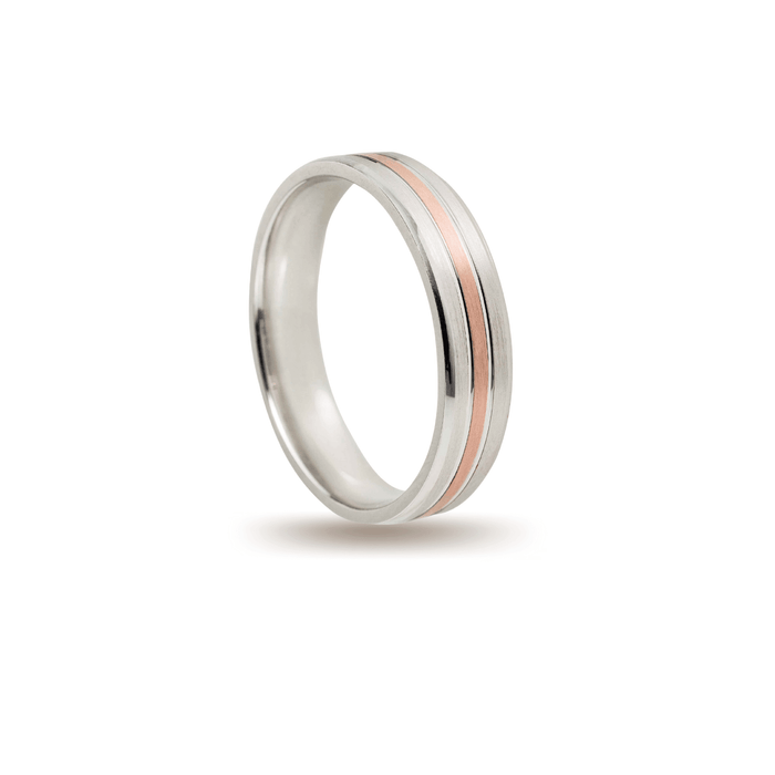 Βέρες Σετ Ροζ Χρυσές Λευκόχρυσες Σαγρέ MASCHIO FEMMINA C4369-E - themelidisjewels