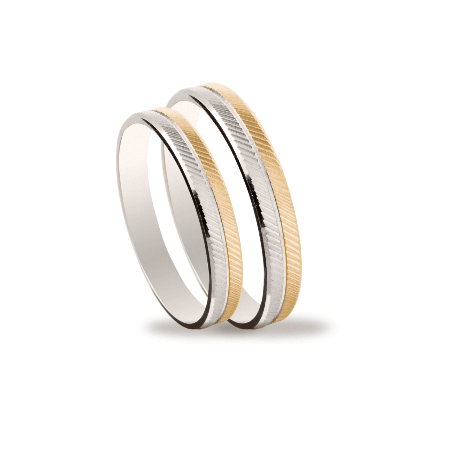 Βέρες Σετ Χρυσές Λευκόχρυσες MASCHIO FEMMINA SL12 - themelidisjewels