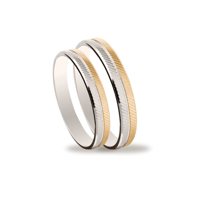 Βέρες Σετ Χρυσές Λευκόχρυσες MASCHIO FEMMINA SL12 - themelidisjewels