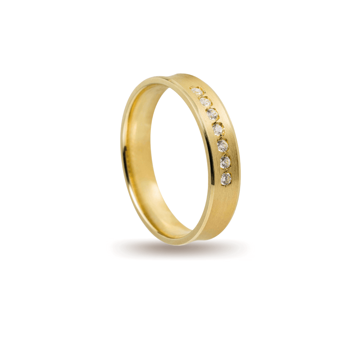 Βέρες Σετ Χρυσές Ματ με Ζιργκόν MASCHIO FEMMINA G4365-CZ - themelidisjewels