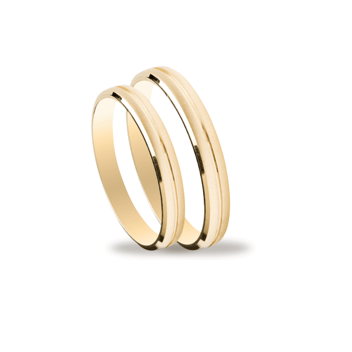 Βέρες Σετ Χρυσές με Σχέδιο MASCHIO FEMMINA SL14 - themelidisjewels