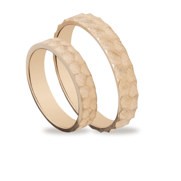 Βέρες Σετ Χρυσές Σφυρίλατες MASCHIO FEMMINA TMF-62 - themelidisjewels