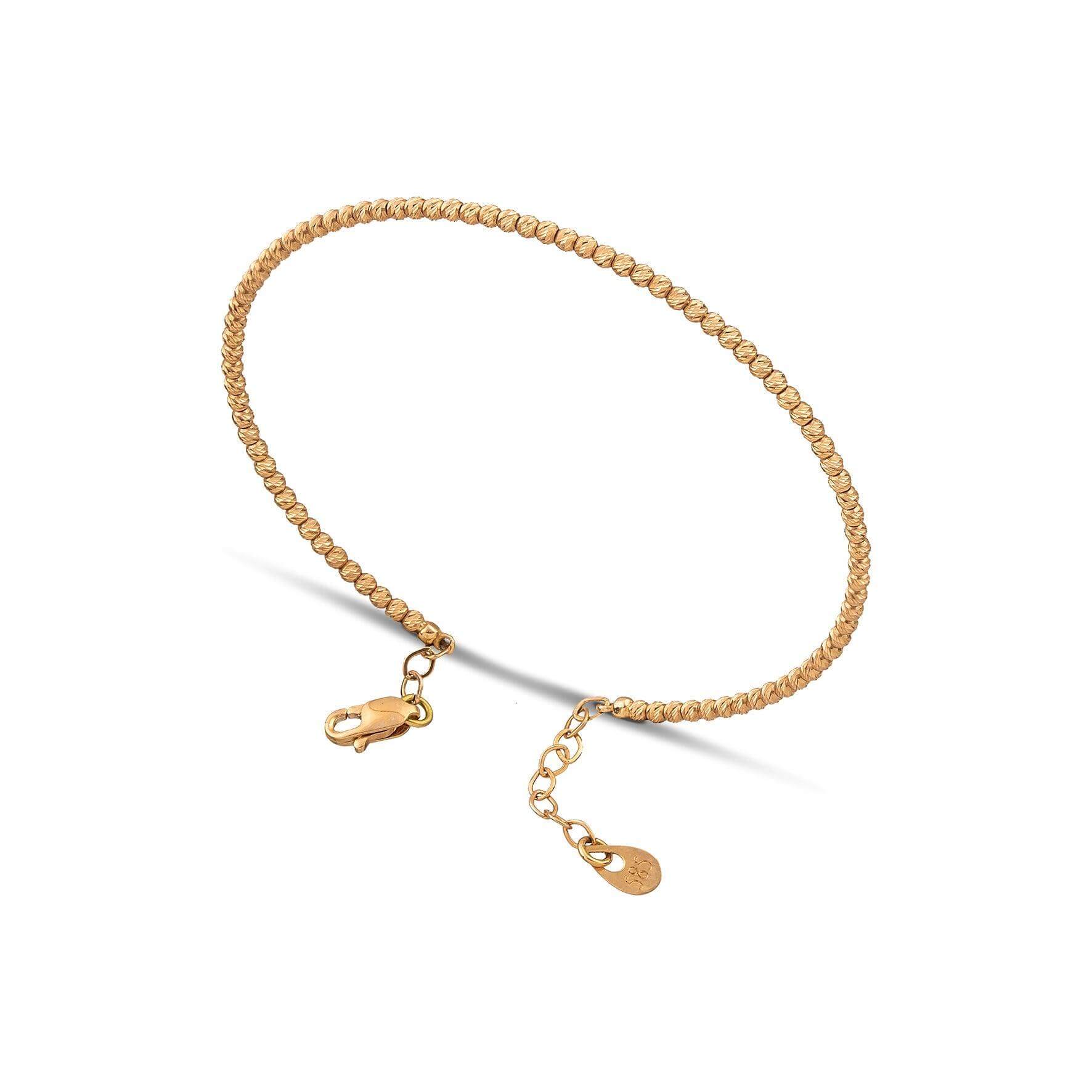 Βραχιόλι βέργα ροζ χρυσό Κ14 - themelidisjewels
