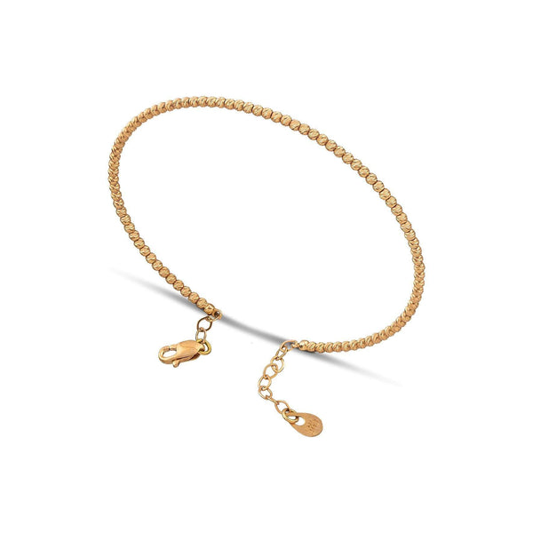 Βραχιόλι βέργα ροζ χρυσό Κ14 - themelidisjewels
