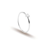 Δαχτυλίδι White Heart Ασήμι 925 Επιπλατινωμένο PDPAOLA AN02-223-14