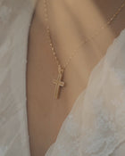 Βαπτιστικός Σταυρός για Κορίτσι CS013 Χρυσός 14K Διπλής Όψεως με Ζιργκόν