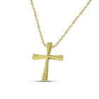 Βαπτιστικός Σταυρός για Κορίτσι MCS090 Χρυσός 14K Γεωμετρικός με Ζιργκόν