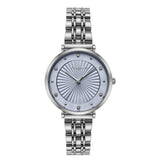 Γυναικείο ρολόι Vogue New Bliss 2020815384 με ασημί ατσάλινο μπρασελέ και γαλάζιο καντράν διαμέτρου 32mm με ζιργκόν.