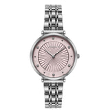 Γυναικείο ρολόι Vogue New Bliss 2020815385 με ασημί ατσάλινο μπρασελέ και ροζ καντράν διαμέτρου 32mm με ζιργκόν.