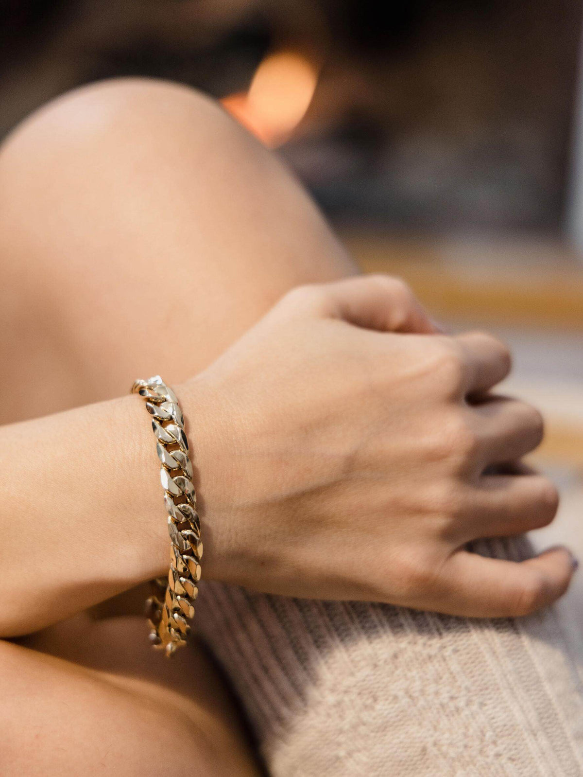 Χρυσό Βραχιόλι 14K Αλυσίδα Γκουρμέτ BT067