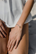 Γυναικείο Χρυσό Βραχιόλι Χειροπέδα 14K BT060 με Ταυτότητα & Καρδιά