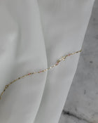 Χρυσό Βραχιόλι 14K BT033 με Σταυρό & Ροζ Χάντρες