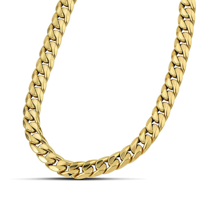 Γυναικείο χρυσό κολιέ αλυσίδα χοντρή 14Κ με φαρδιούς κρίκους NL126.