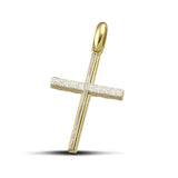 Χειροποίητος γυναικείος βαπτιστικός σταυρός Κ14 με ζιργκόν υψηλών προδιαγραφών.