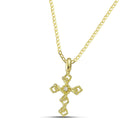 Βαπτιστικός Σταυρός για Κορίτσι MCS104 Χρυσός 14K Διάτρητος με Ζιργκόν