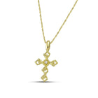 Βαπτιστικός Σταυρός για Κορίτσι MCS104 Χρυσός 14K Διάτρητος με Ζιργκόν