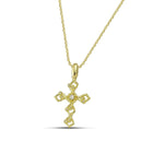Βαπτιστικός Σταυρός για Κορίτσι MCS104 Χρυσός 14K Διάτρητος με Ζιργκόν