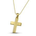 Βαπτιστικός Σταυρός για Κορίτσι CS041 Χρυσός 14K Διπλής Όψεως