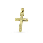 Βαπτιστικός Σταυρός για Κορίτσι MCS103 Χρυσός 14K Διπλής Όψεως με Ζιργκόν