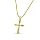 Βαπτιστικός Σταυρός για Κορίτσι MCS099 Χρυσός 14K Διπλής Όψεως με Κεντρικό Ζιργκόν