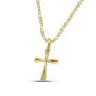 Βαπτιστικός Σταυρός για Κορίτσι MCS099 Χρυσός 14K Διπλής Όψεως με Κεντρικό Ζιργκόν