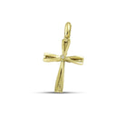 Βαπτιστικός Σταυρός για Κορίτσι MCS099 Χρυσός 14K Διπλής Όψεως με Κεντρικό Ζιργκόν