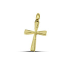 Βαπτιστικός Σταυρός για Κορίτσι MCS099 Χρυσός 14K Διπλής Όψεως με Κεντρικό Ζιργκόν