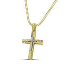 Βαπτιστικός Σταυρός για Κορίτσι MCS089 Χρυσός 14K Διπλής Όψεως με Ζιργκόν