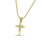 Βαπτιστικός Σταυρός για Κορίτσι MCS100 Χρυσός 14K Διπλής Όψεως με Ζιργκόν