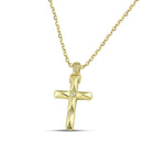 Βαπτιστικός Σταυρός για Κορίτσι MCS103 Χρυσός 14K Διπλής Όψεως με Ζιργκόν