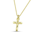 Βαπτιστικός Σταυρός για Κορίτσι MCS103 Χρυσός 14K Διπλής Όψεως με Ζιργκόν