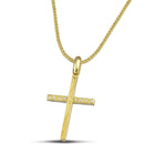 Βαπτιστικός Σταυρός για Κορίτσι  CS010 Χρυσός 14K Δίχρωμος Διπλής Όψεως με Ζιργκόν